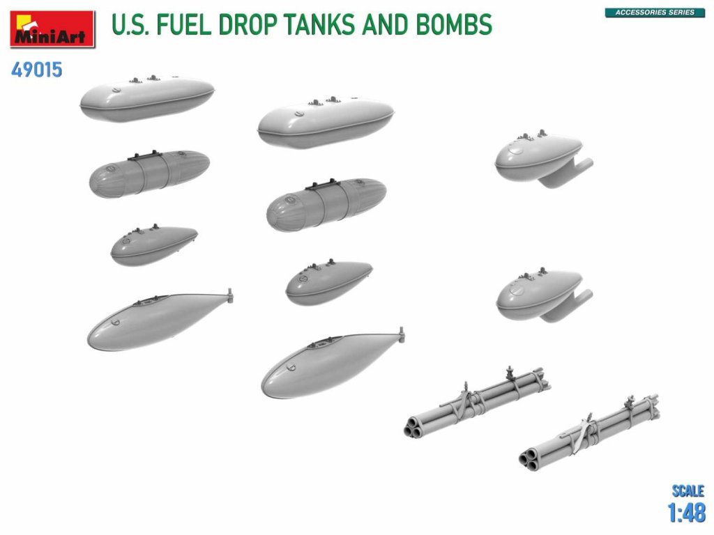 MINIART 1/48 U.S. Fuel Drop Tanks and Bombs
