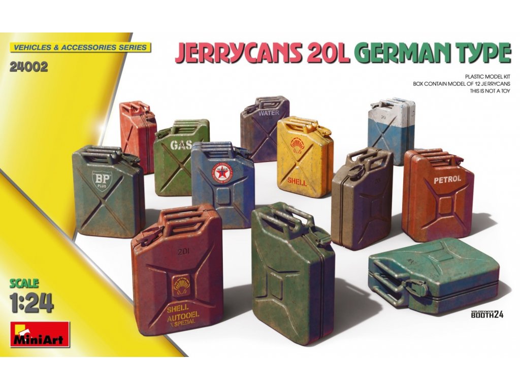 MINIART 24002 1/24 Jerrycans 20 L German Type