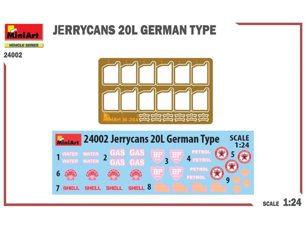 MINIART 24002 1/24 Jerrycans 20 L German Type