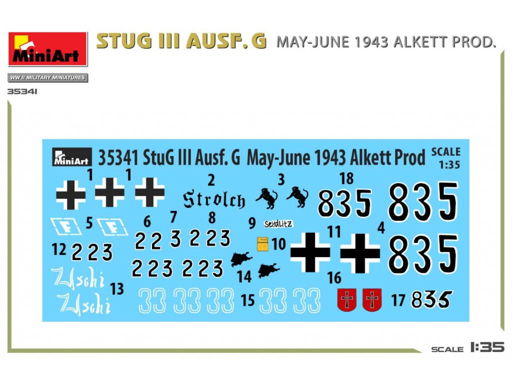 MINIART 35341 1/35 StuG III Ausf. G Alkett Prod. May-June 1943