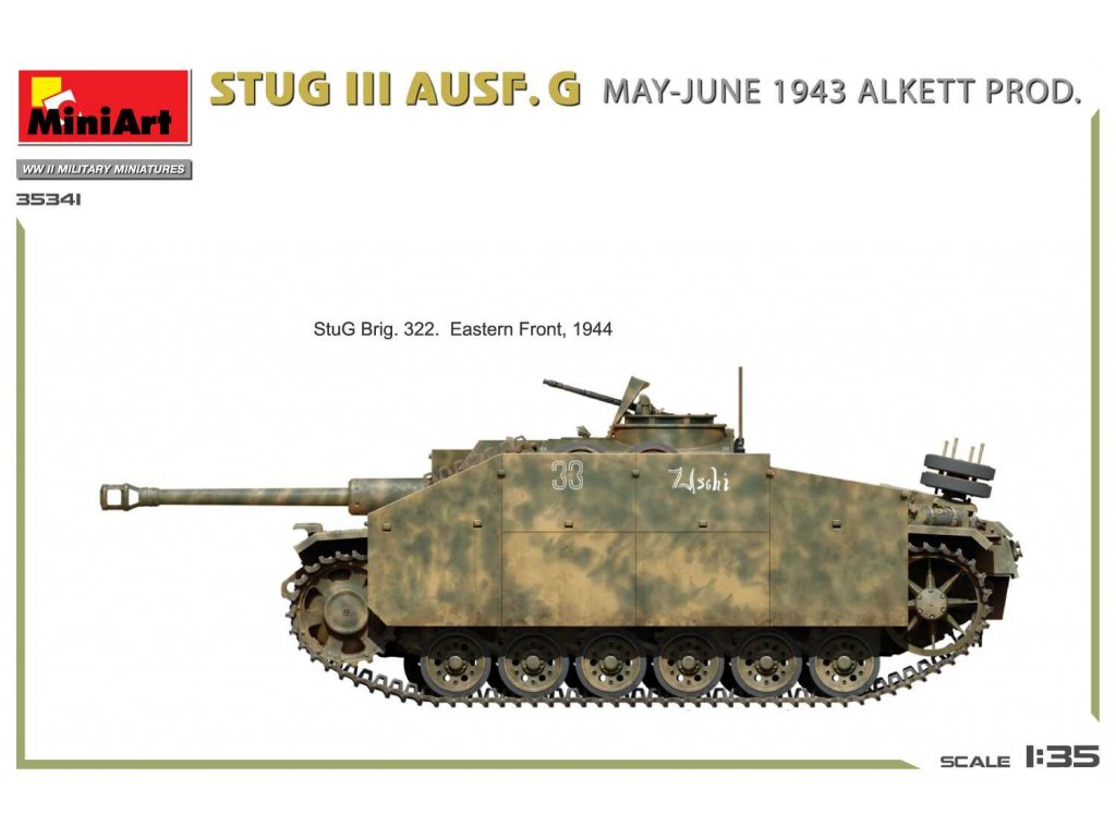 MINIART 35341 1/35 StuG III Ausf. G Alkett Prod. May-June 1943