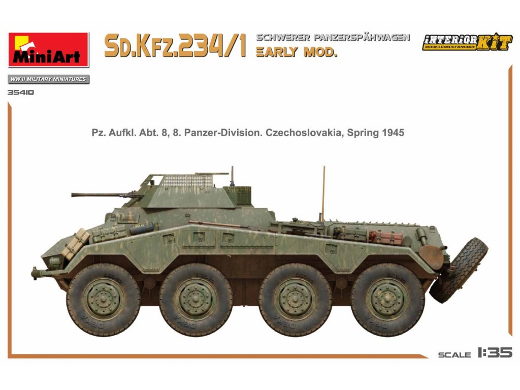 MINIART 35410 1/35 Sd. Kfz. 234/1 Schwerer Panzerspahwagen Early Mod. Interior Kit