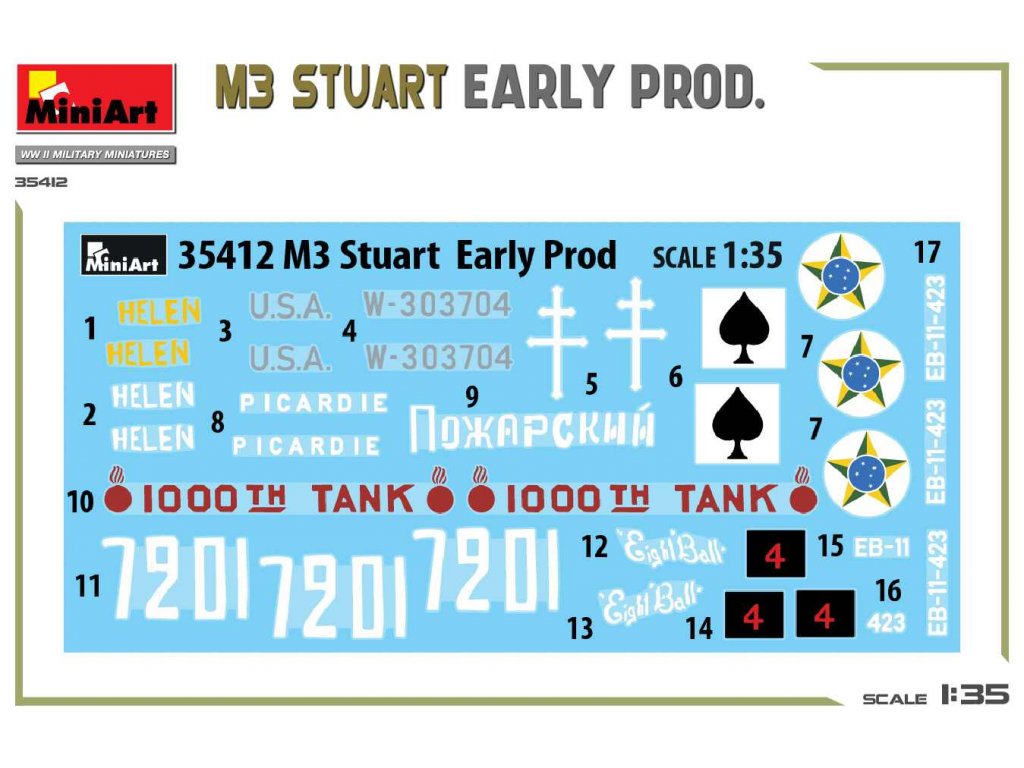 MINIART 35412 1/35 M3 Stuart Early Prod.