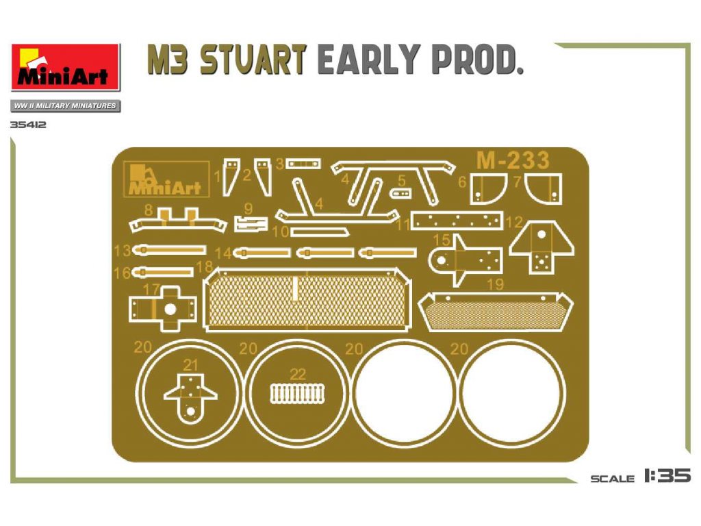 MINIART 35412 1/35 M3 Stuart Early Prod.