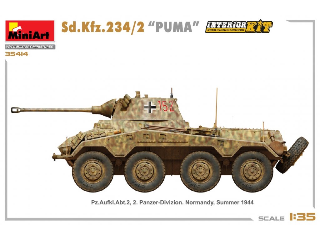 MINIART 35414 1/35 Sd.Kfz.234/2 Puma Full Interior Kit