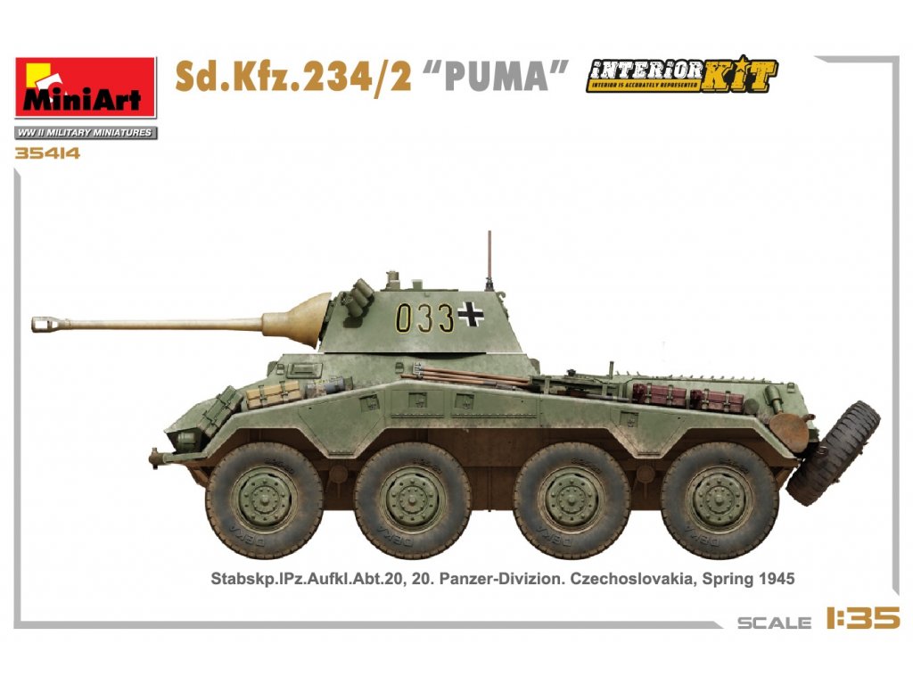 MINIART 35414 1/35 Sd.Kfz.234/2 Puma Full Interior Kit