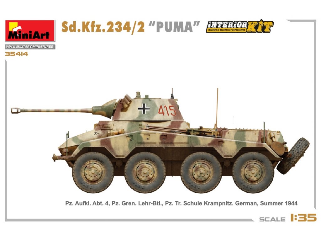 MINIART 35414 1/35 Sd.Kfz.234/2 Puma Full Interior Kit