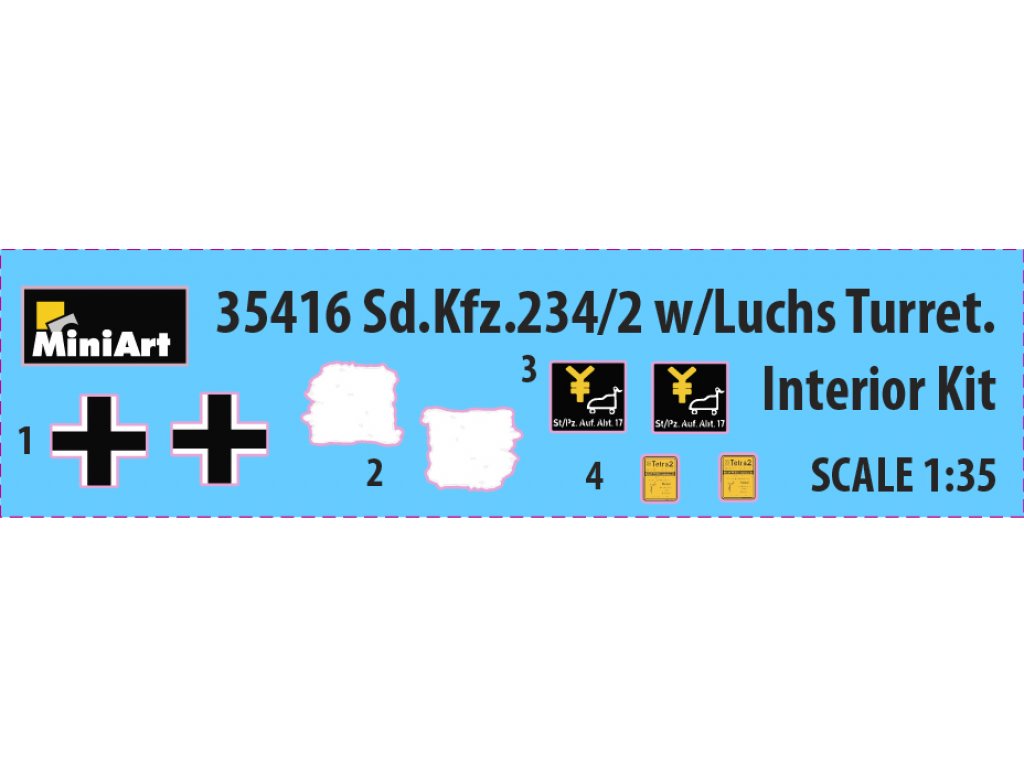 MINIART 35416 1/35 Sd.Kfz.234/2 with "Luchs" Turret Interior Kit