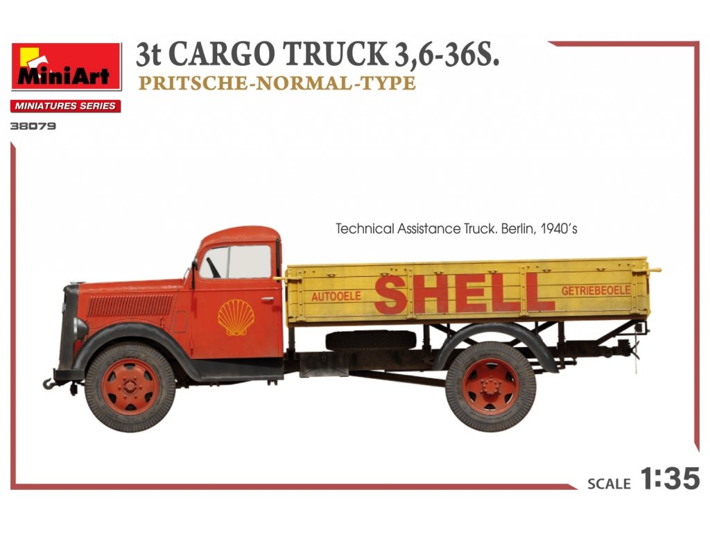 MINIART 38079 1/35 3t Cargo Truck 3,6-36S. Pritsche-Normal-Type