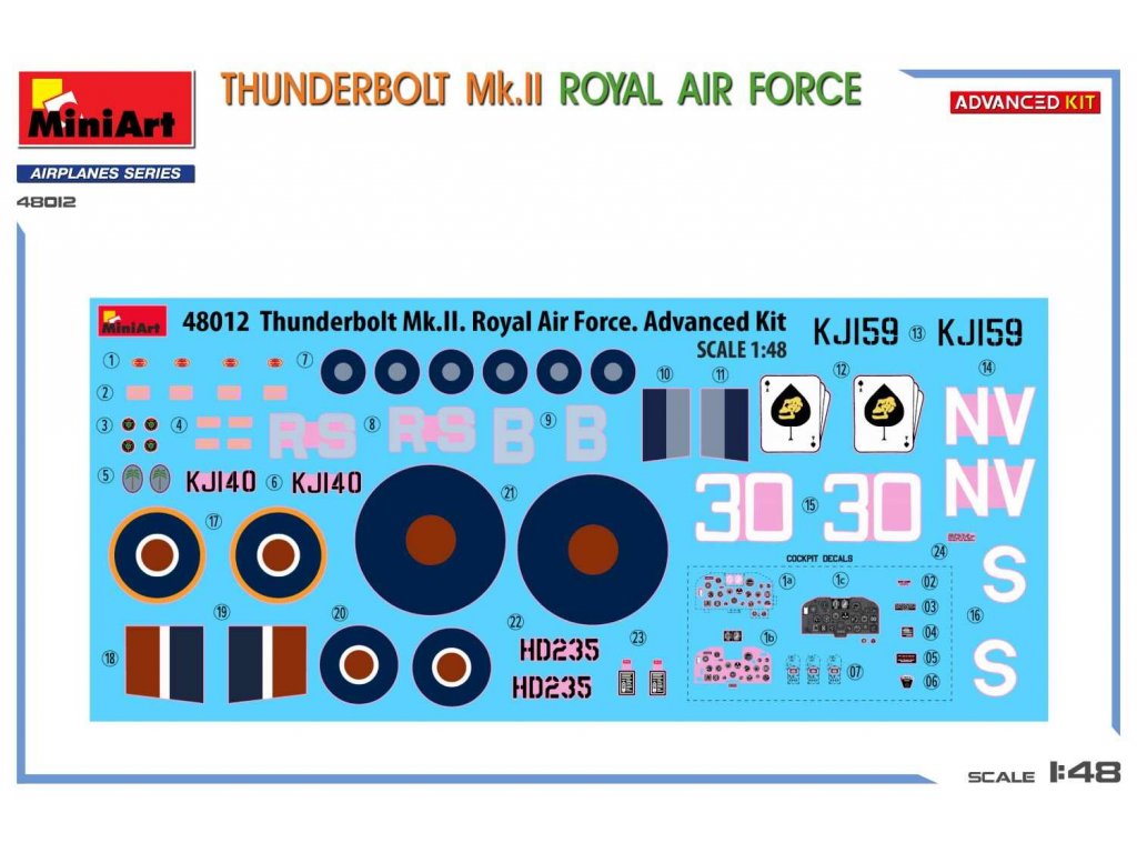 MINIART 48012 1/48 Thunderbolt Mk.II Royal Air Force