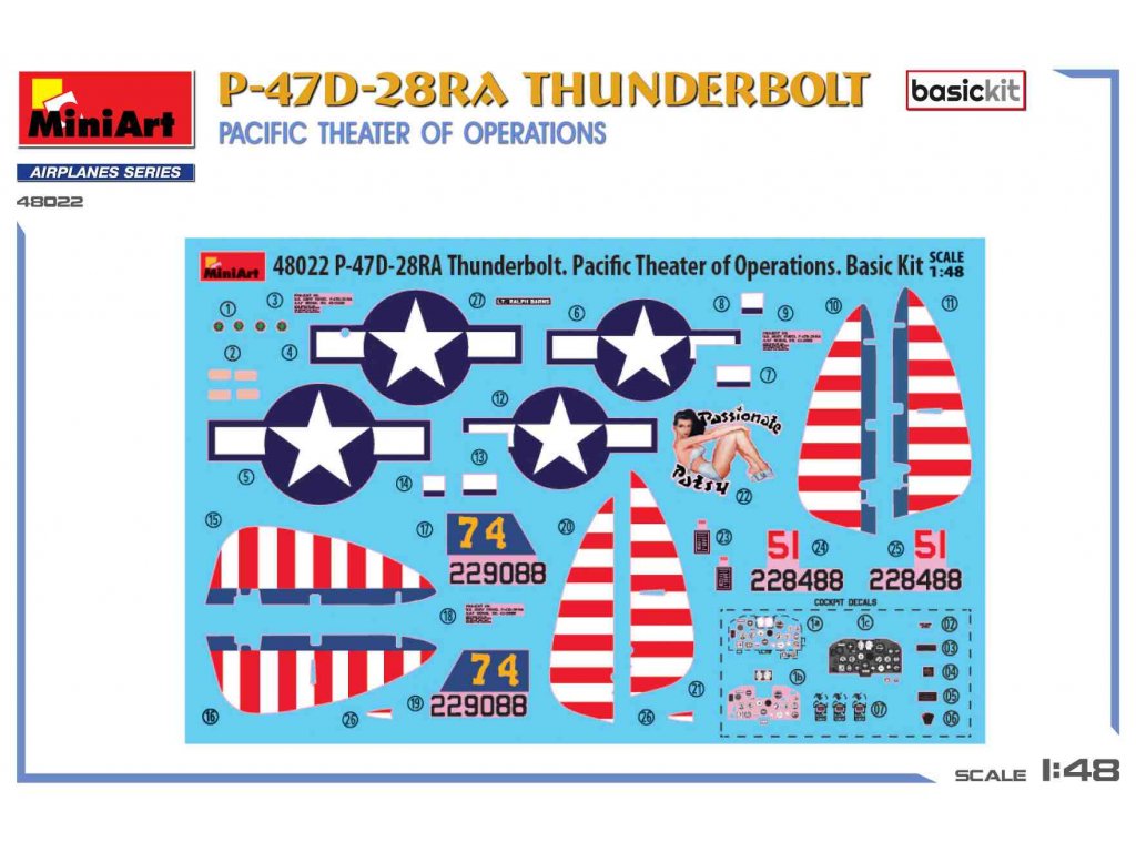 MINIART 48022 1/48 P-47D-28RA Thunderbolt Pacific operation theatre