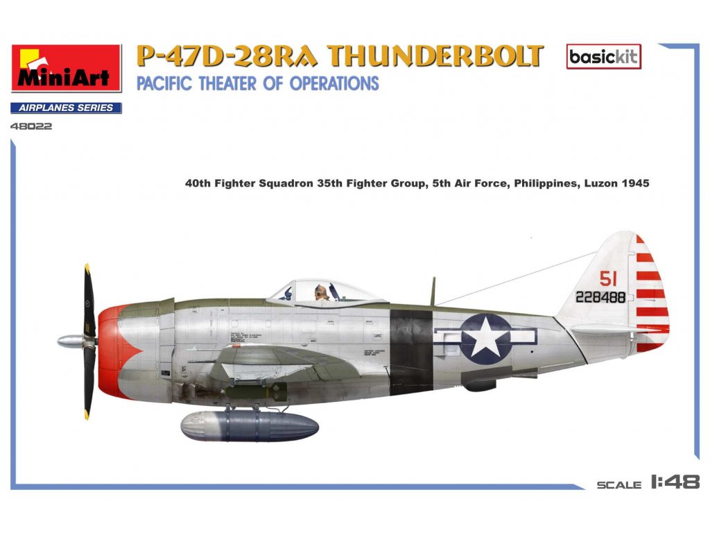 MINIART 48022 1/48 P-47D-28RA Thunderbolt Pacific operation theatre