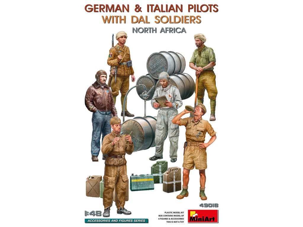 MINIART 49018 1/48 German & Italian Pilots with DAL Soldiers North Africa