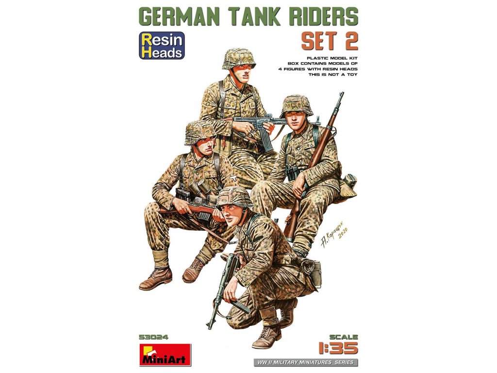 MINIART 53024 1/35 German Tank Riders Set 2 Resin Heads