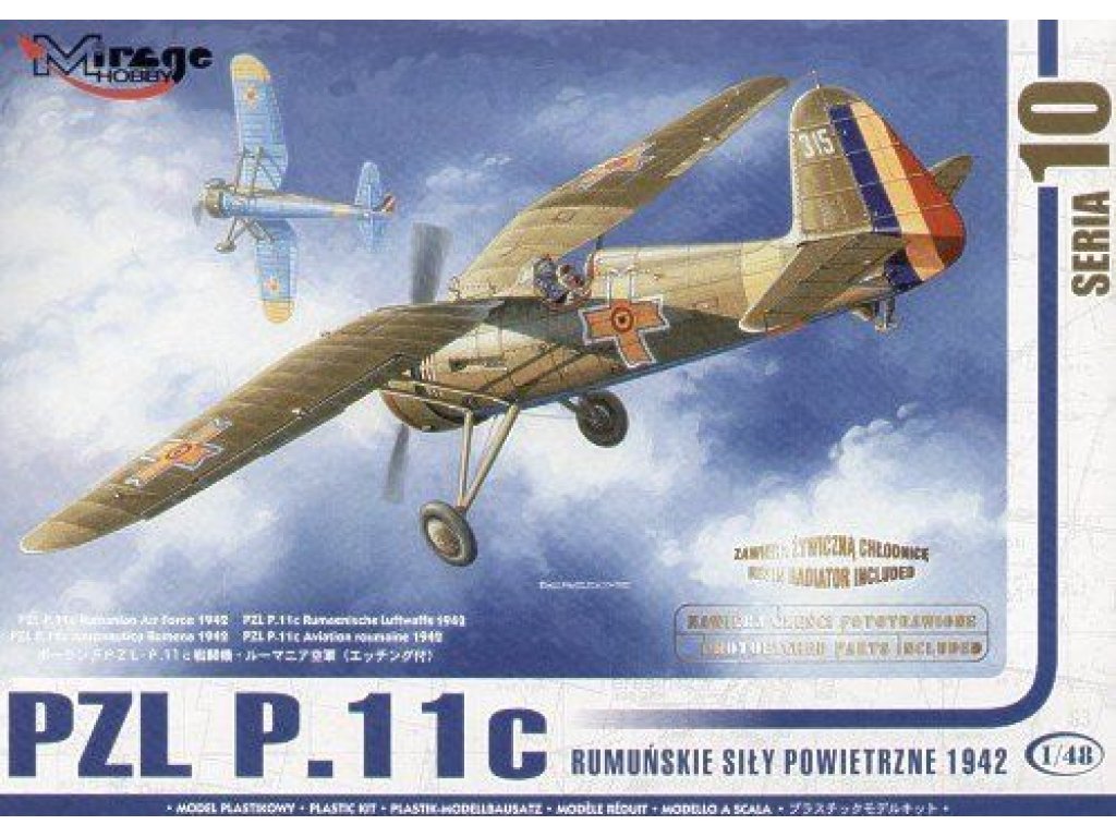 MIRAGE 1/48 PZL /IAR P.24E Fighter Romanian Air Force (w/ 3D printed parts)
