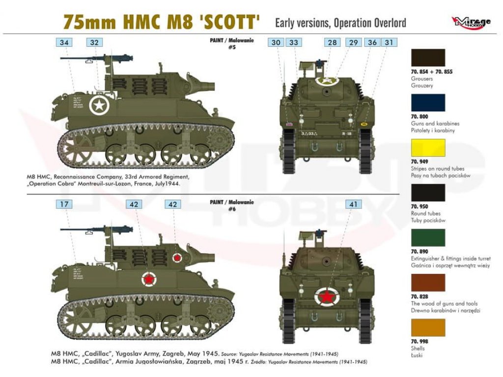 MIRAGE 1/72 75mm HMC M8 Scott
