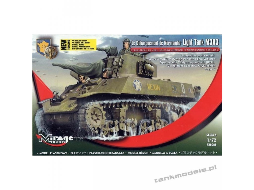 MIRAGE 1/72 Light Tank M3A3 in Normandy