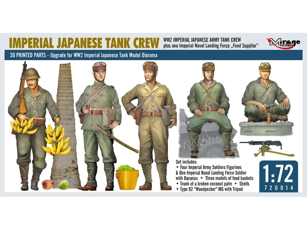 MIRAGE 720014 1/72 Imperial Japanese Tank Crew