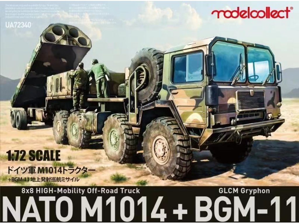 MODELCOLLECT 1/72 NATO M1014 8X8 HIGH-Mobility Off-Road Truck + BGM-11 GLCM Gryphon