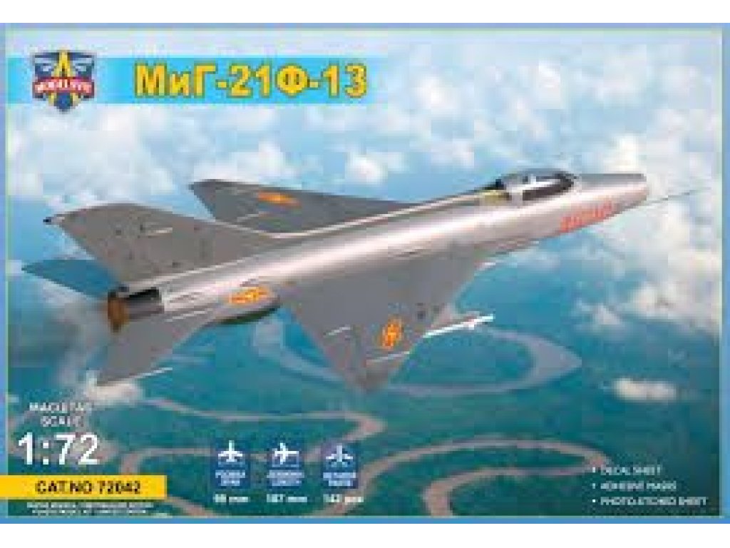 MODELSVIT 1/72 MiG-21F-13 Supersonic Jet Fighter (5x camo)