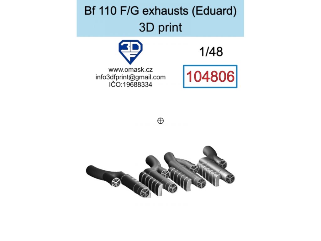 O-MASK 104806 1/48 Bf 110F/G Exhaust