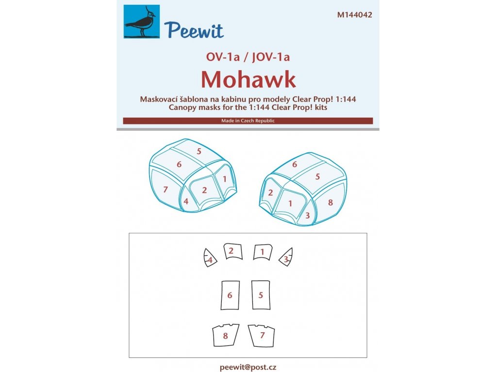 PEEWIT MASK 1/144 Canopy mask OV-1a/JOV-1a Mohawk for CLP
