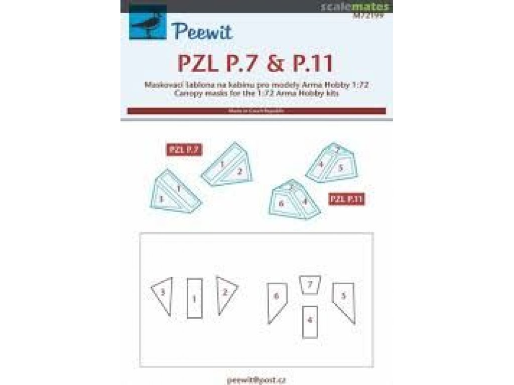 PEEWIT MASK 1/72 Canopy mask M-1 Sokol for KP