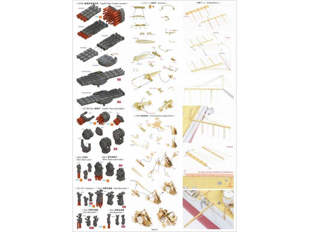 PONTOS 1/350 IJN Heavy Cruiser Mogami 1942 Detail Up Set