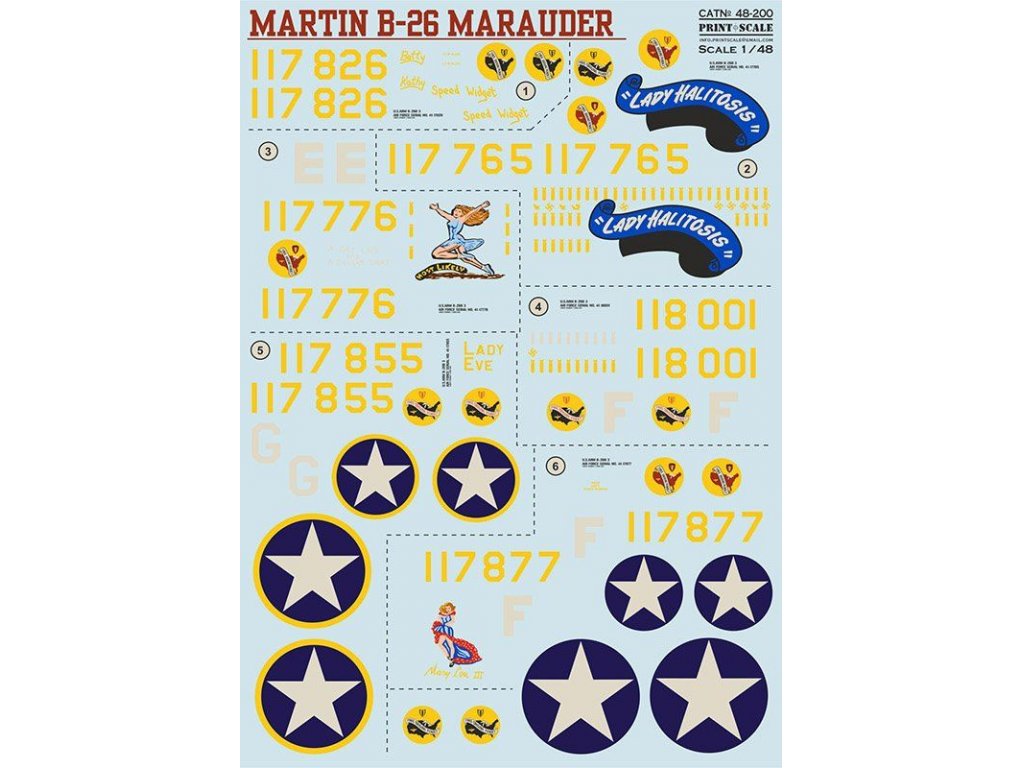 PRINTSCALE 1/48 Martin B-26 Marauder