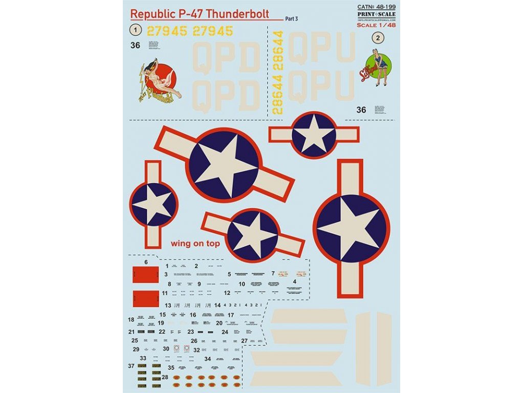 PRINTSCALE 1/48 Republic P-47 Thunderbolt Part 3