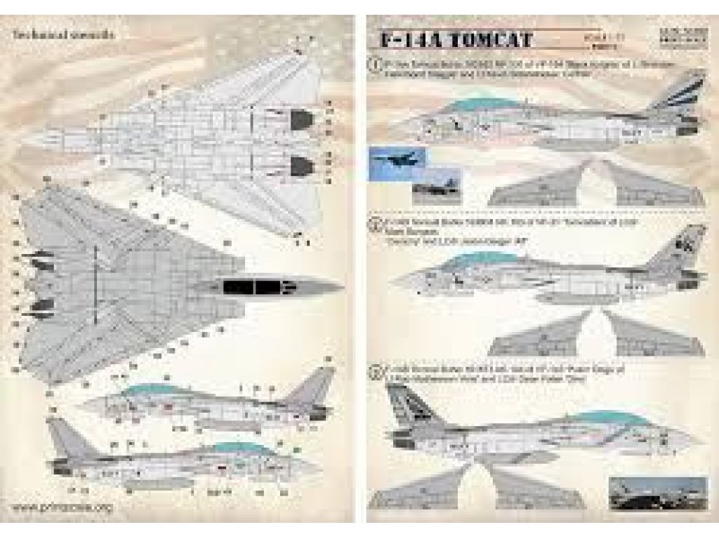 PRINTSCALE 1/72 F-14A Tomcat  Part 3 (wet decals)