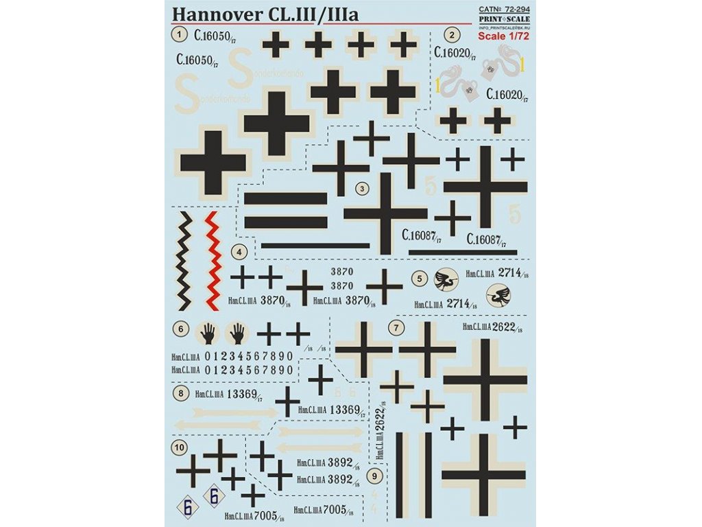 PRINTSCALE 1/72 Hannover CL.III/IIIa