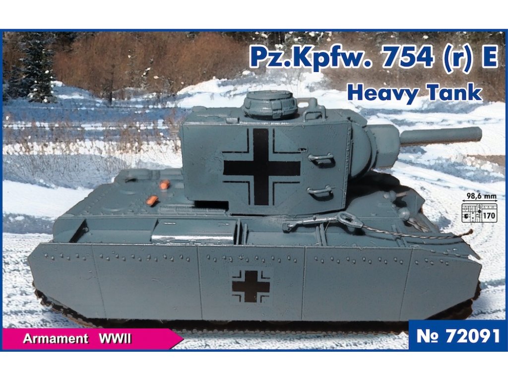 PST 72091 1/72 Pz.Kpfw.754 (r) E Heavy Tank