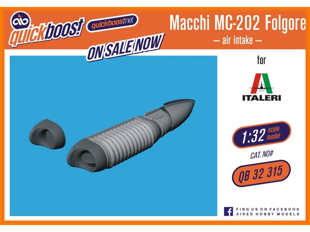 QUICKBOOST 1/32 Macchi MC.202 air intake for ITA