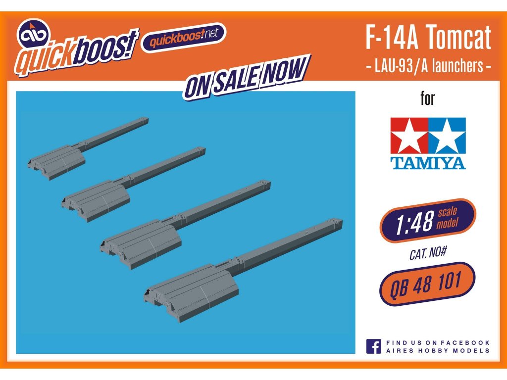 QUICKBOOST 1/48 F-14A Tomcat LAU-93/A launchers for TAM