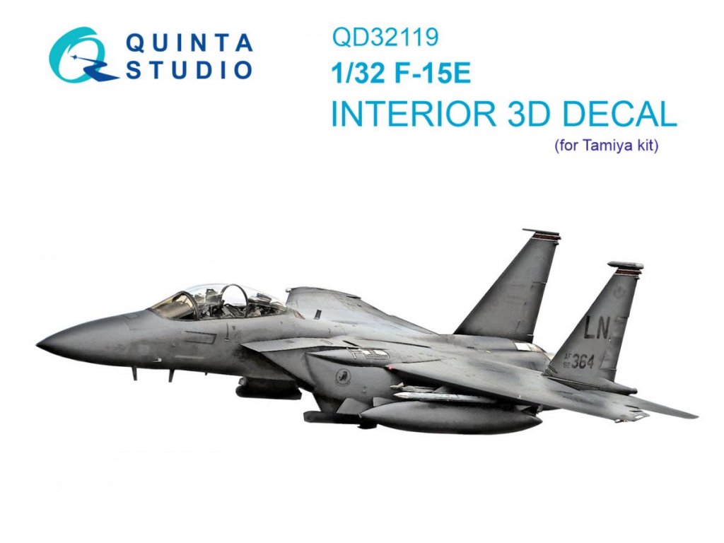 QUINTA 1/32 F-15E Strike Eagle 3D-Printed & Color Interior for TAM