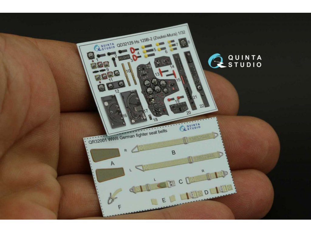 QUINTA 1/32 Hs 129B-2 3D-Printed & Color Interior for ZOUKEI