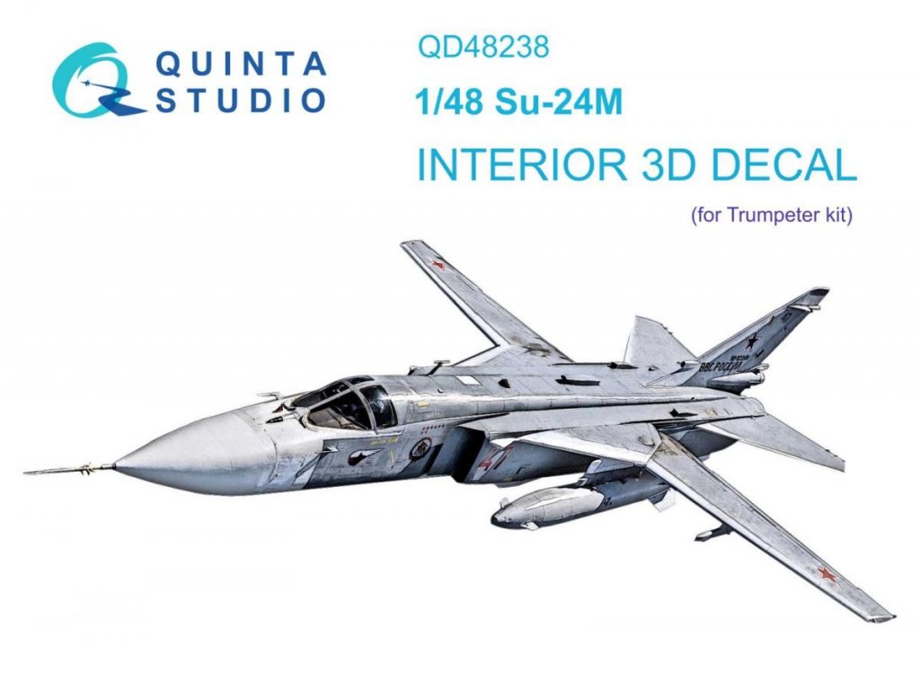 QUINTA 1/48 Su-24M 3D-Printed & Color Interior for TRU