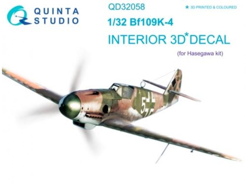 QUINTA STUDIO 1/32 Bf 109K-4 3D-Print+Color Interior for HAS