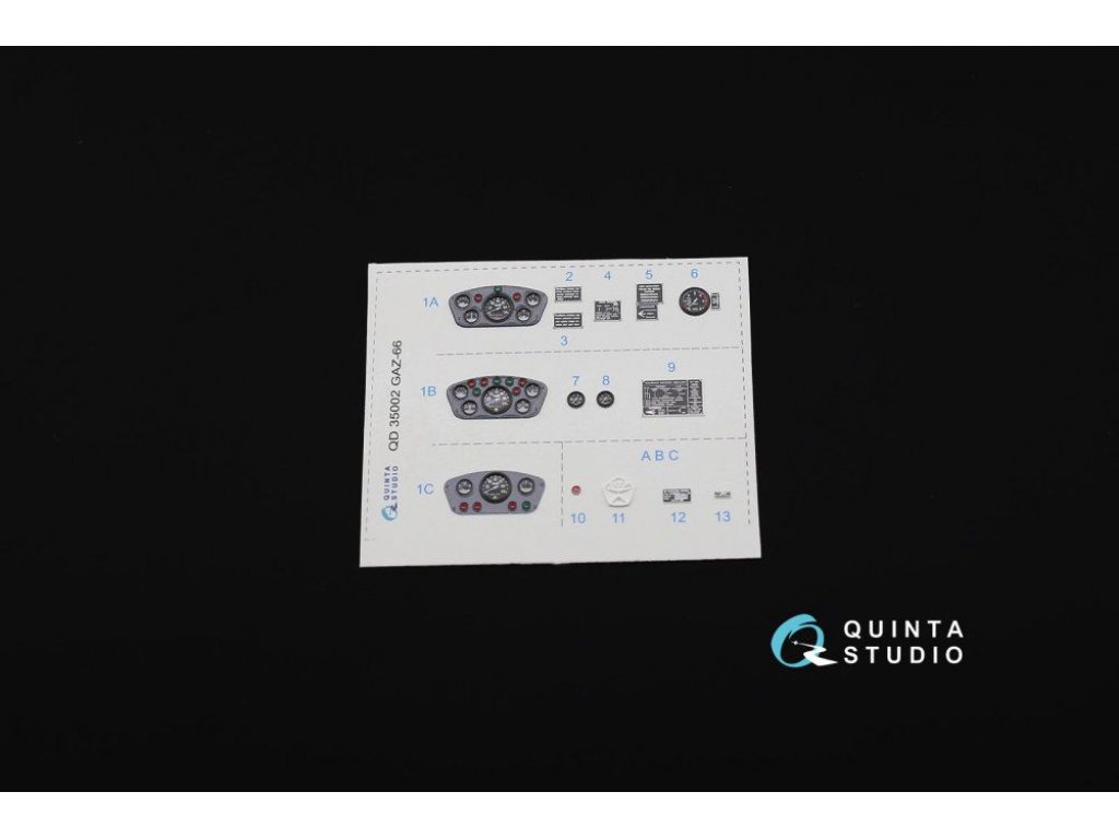 QUINTA STUDIO 1/35 GAZ-66 Family 3D-Print+colour Interior for TRU