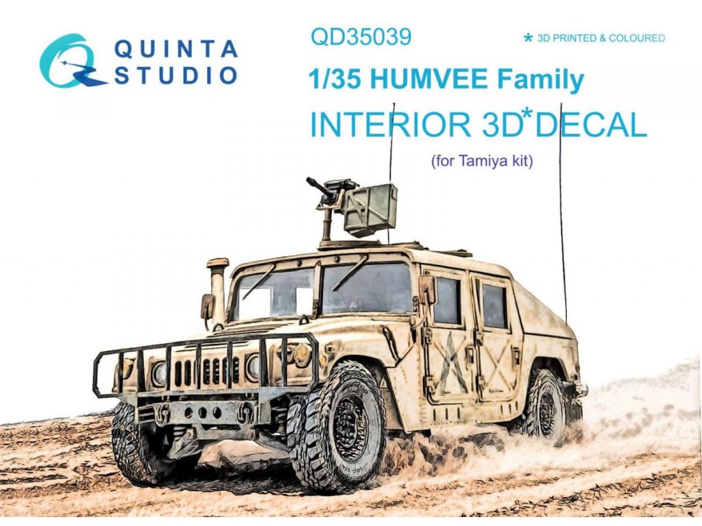 QUINTA STUDIO 1/35 HUMVEE Family 3D-Print&Color Interior for TAM