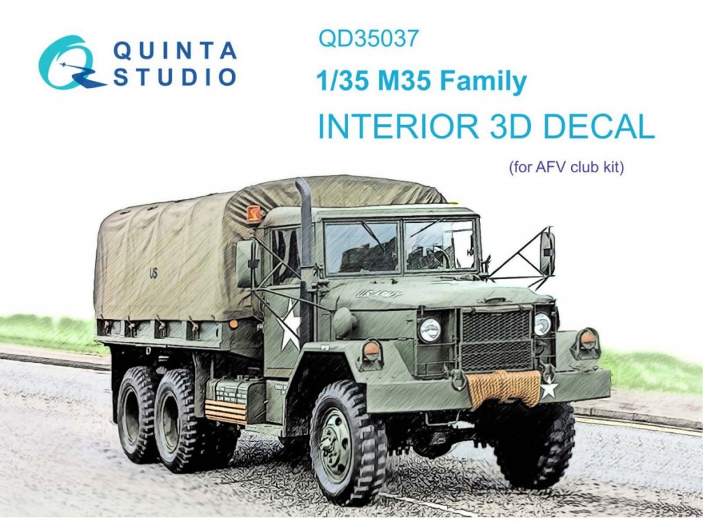 QUINTA STUDIO 1/35 M35 Family 3D-Print&Color Interior for AFV