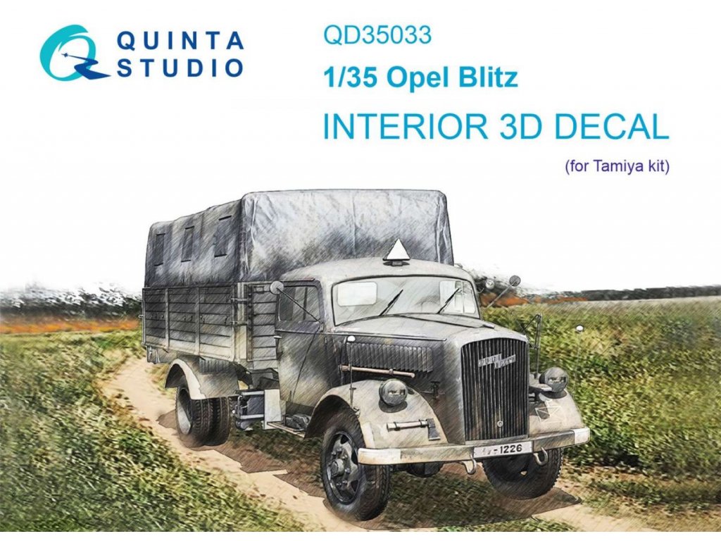 QUINTA STUDIO 1/35 Opel Blitz 3D-Print&Color Interior for TAM