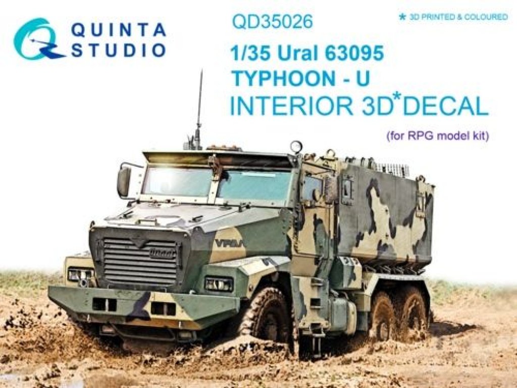 QUINTA STUDIO 1/35 Ural 63095 TYPHOON-U 3D-Print+Color Interior