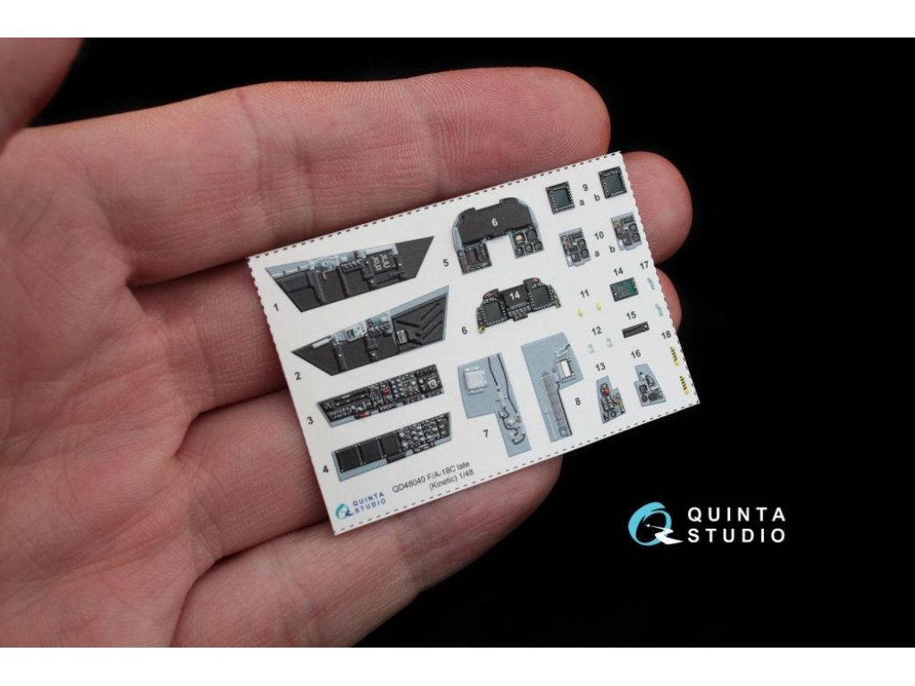 QUINTA STUDIO 1/48 F/A-18C late 3D-Printed colour Interior (KIN)