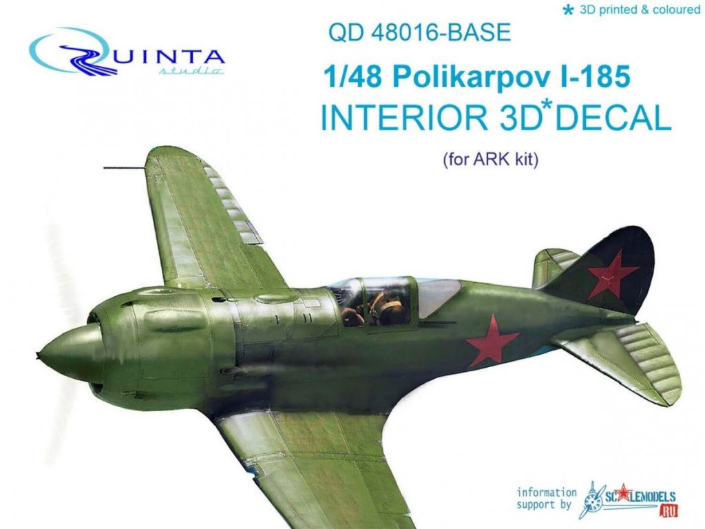 QUINTA STUDIO 1/48 Polikarpov I-185 3D-Print col. Interior BASIC