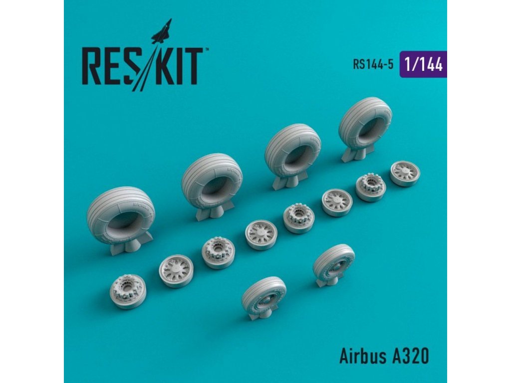 RESKIT 1/144 Airbus A320 wheels (REV/ZVE)
