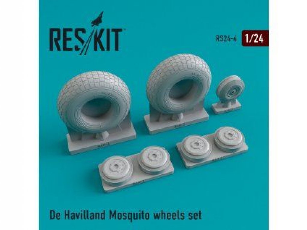 RESKIT 1/24 De Havilland Mosquito wheels set