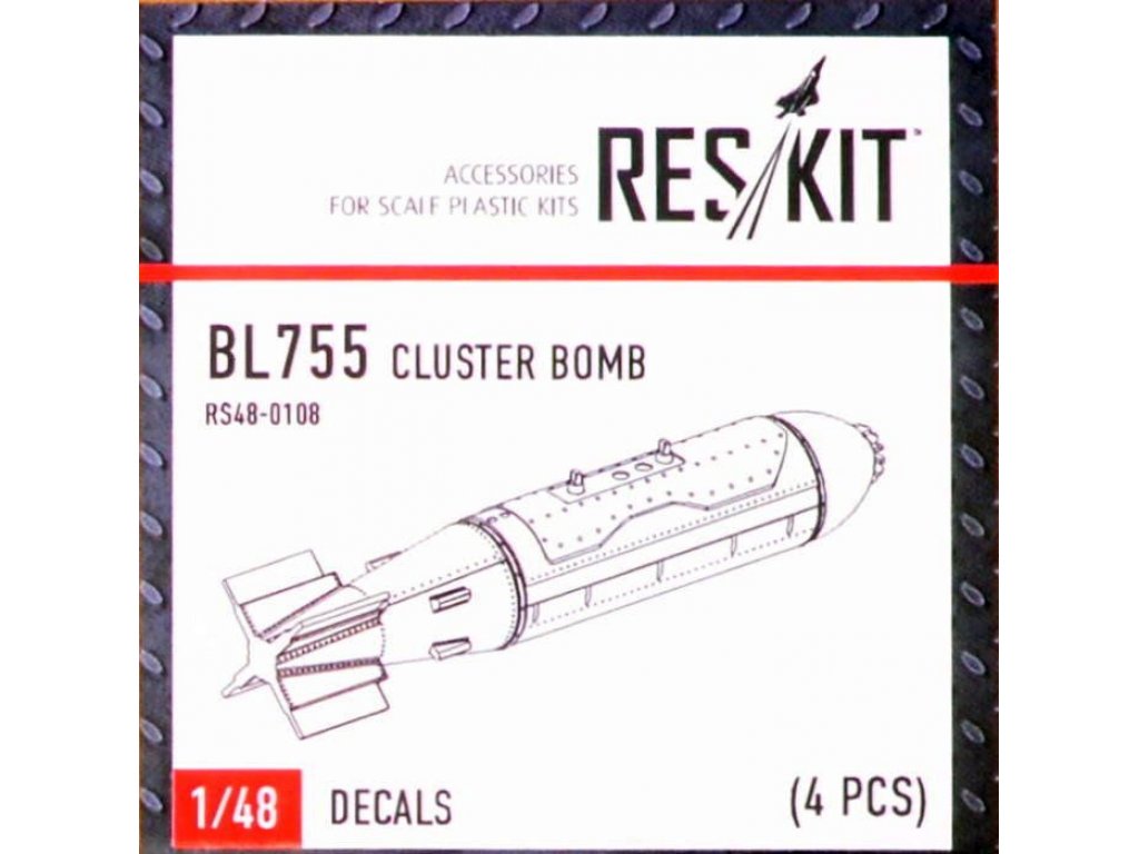 RESKIT 1/48 BL755 Cluster Bomb for 4 pcs.