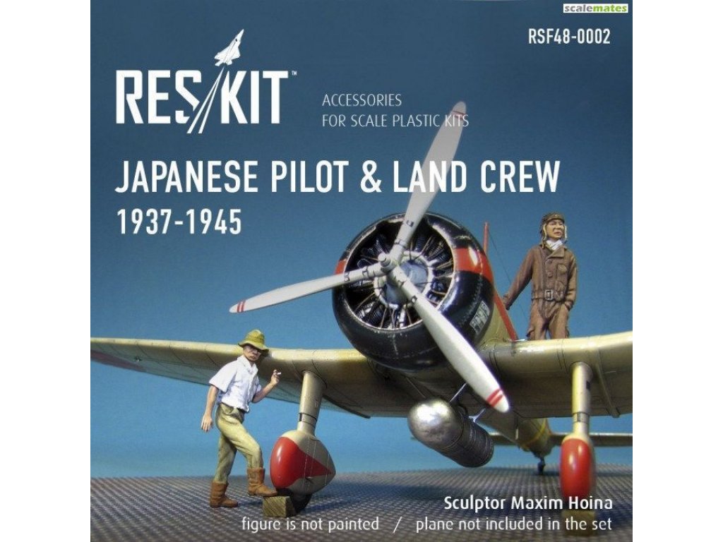 RESKIT 1/48 Japanese Pilot Land Crew 1937-45 (2 fig.)